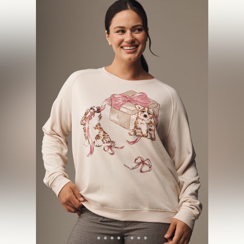 ANTHROPOLOGIE MAEVE ANIMAL FRIENDS CREWNECK SWEATSHIRT NWT - Picture 2 of 5